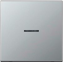 Лицевая панель Jung LS990 metal для 1-кл. выключателя с подсветкой алюминий картинка